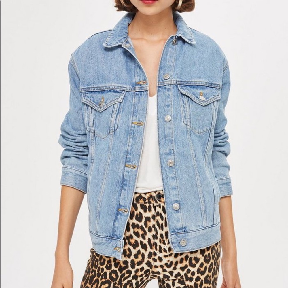 Topshop Moto Denim Jacket Small